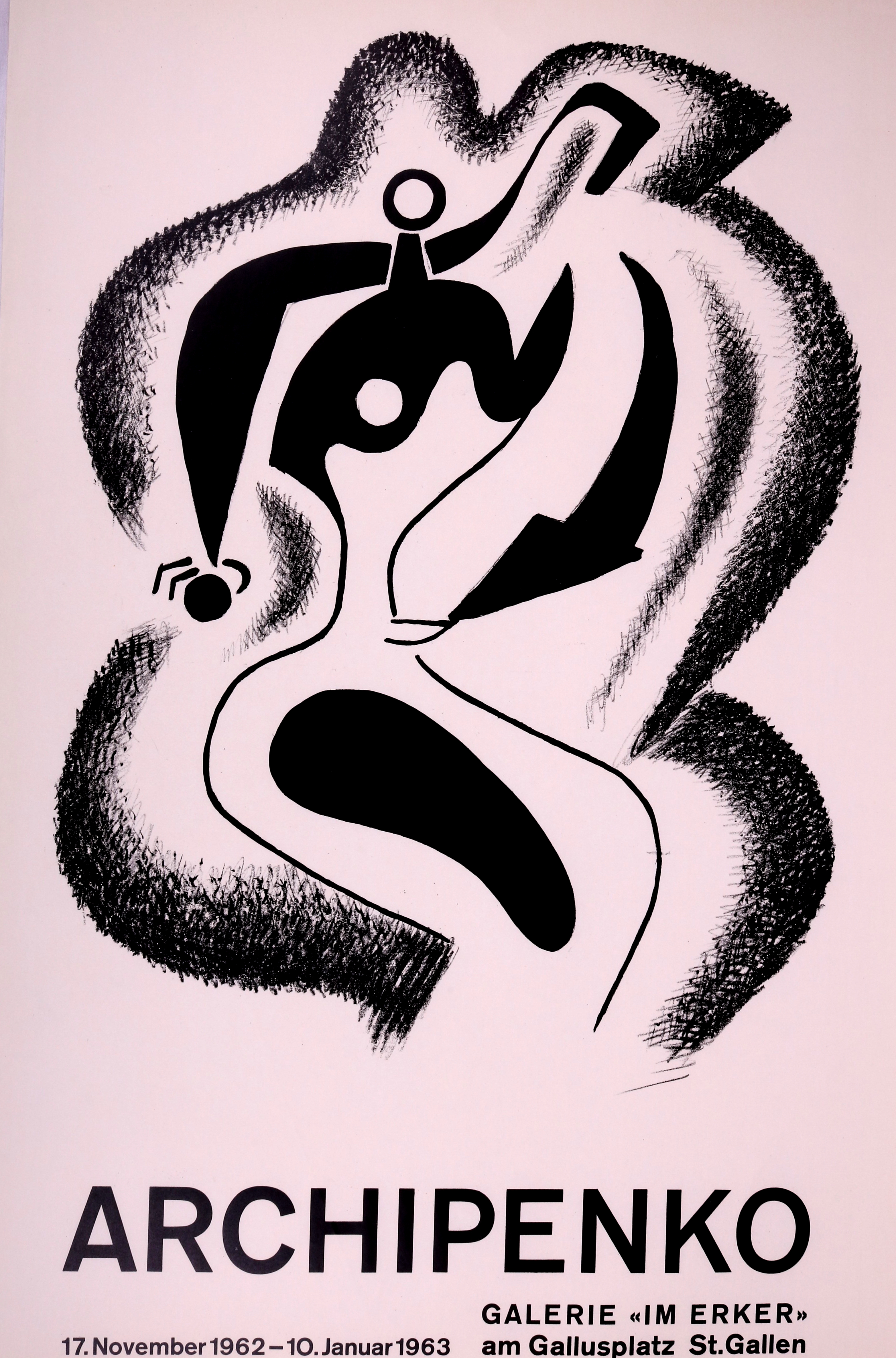 Cartel Para La Exposición De La Galería Erker De Alexander Archipenko (1962)