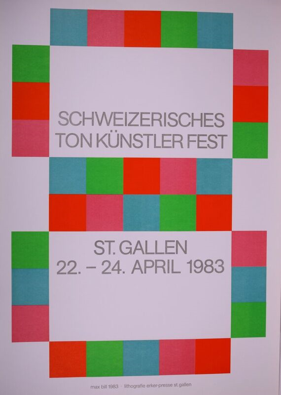 Cartel Para La Exposición Schweizerisches Tonkünstlerfest De St. Gallen, 1983. Max Bill.