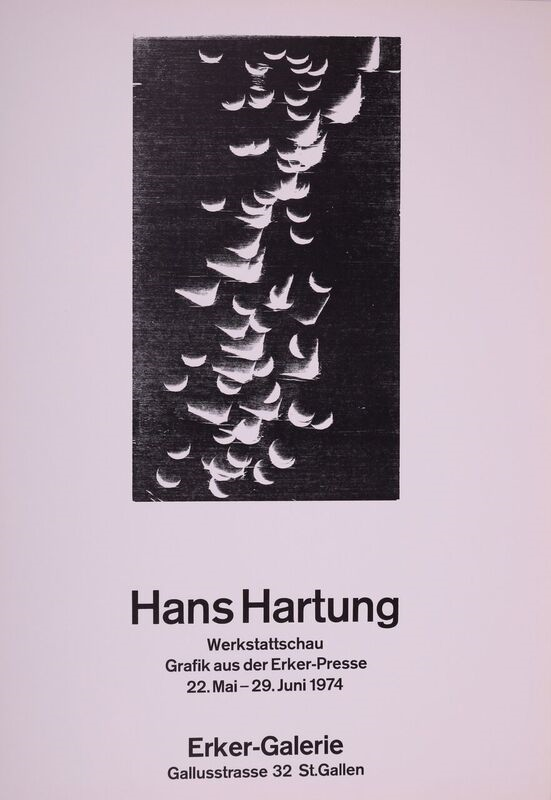 Cartel Para La Exposición De La Galería Erker, 1974. Hans Hartung.