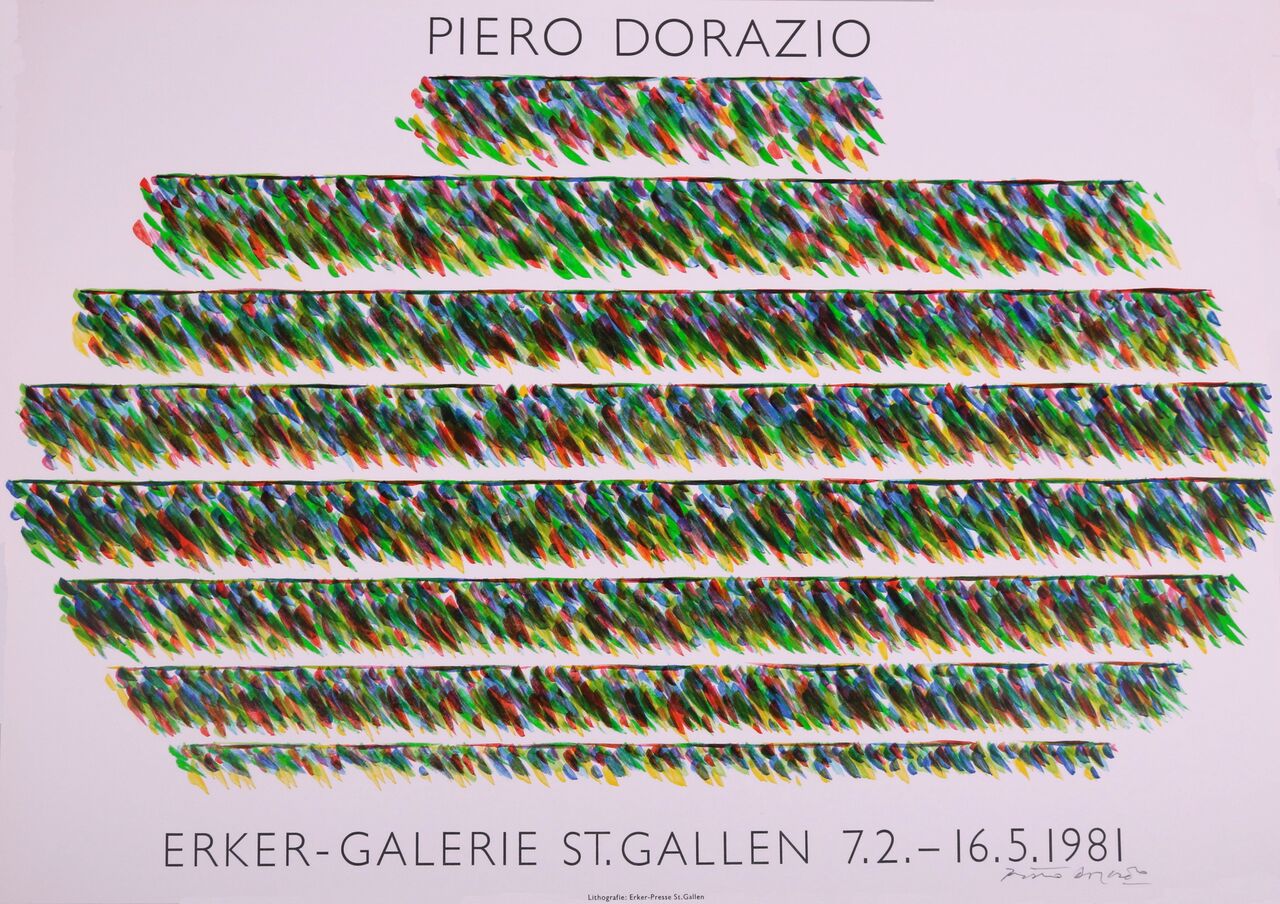 Cartel Para La Exposición De La Galería Erker, 1981. Piero Dorazio.